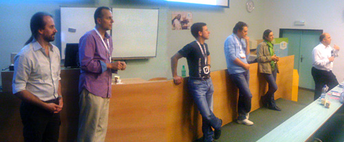 Panel Discussion at WebExpo 2010 - Andrea, Lubos, Paul, Alex, Maria, Pierluigi (from the right)